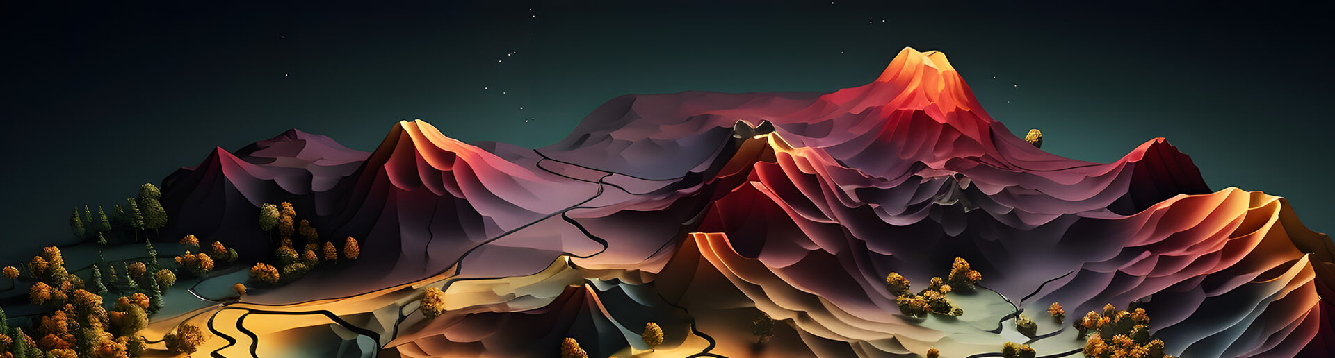 AI generated space landscape