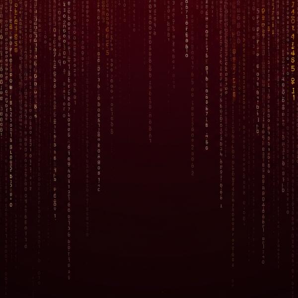 Falling words in various depths of field resembling AI code
