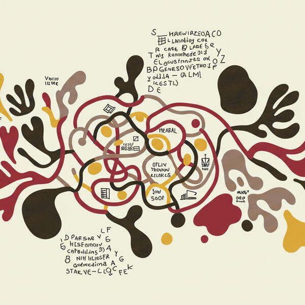 Conceptual illustration demonstrating a growing knowledge base
