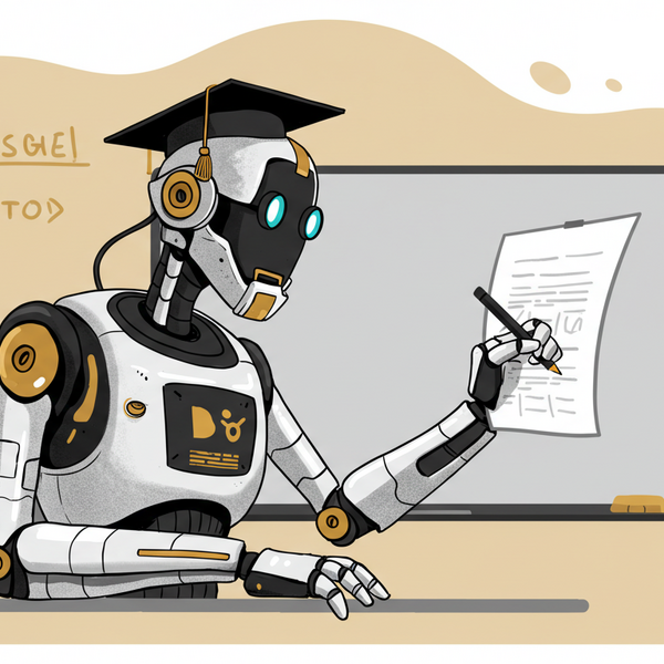 Illustration of a robot being evaluated