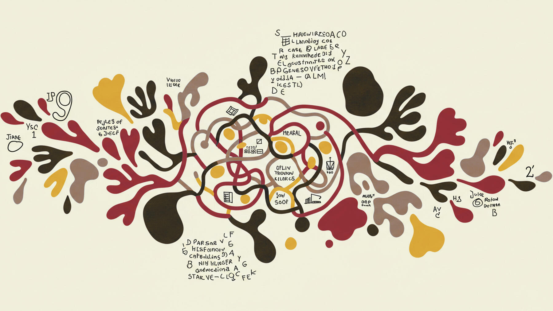 Conceptual illustration demonstrating a growing knowledge base